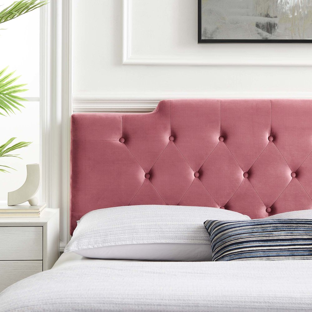 Juliet Tufted Performance Velvet King/California King Headboard. Picture 6