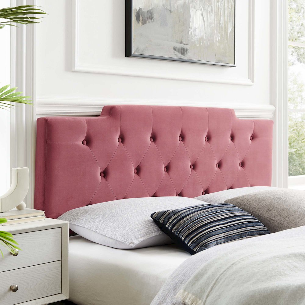 Juliet Tufted Performance Velvet King/California King Headboard. Picture 5