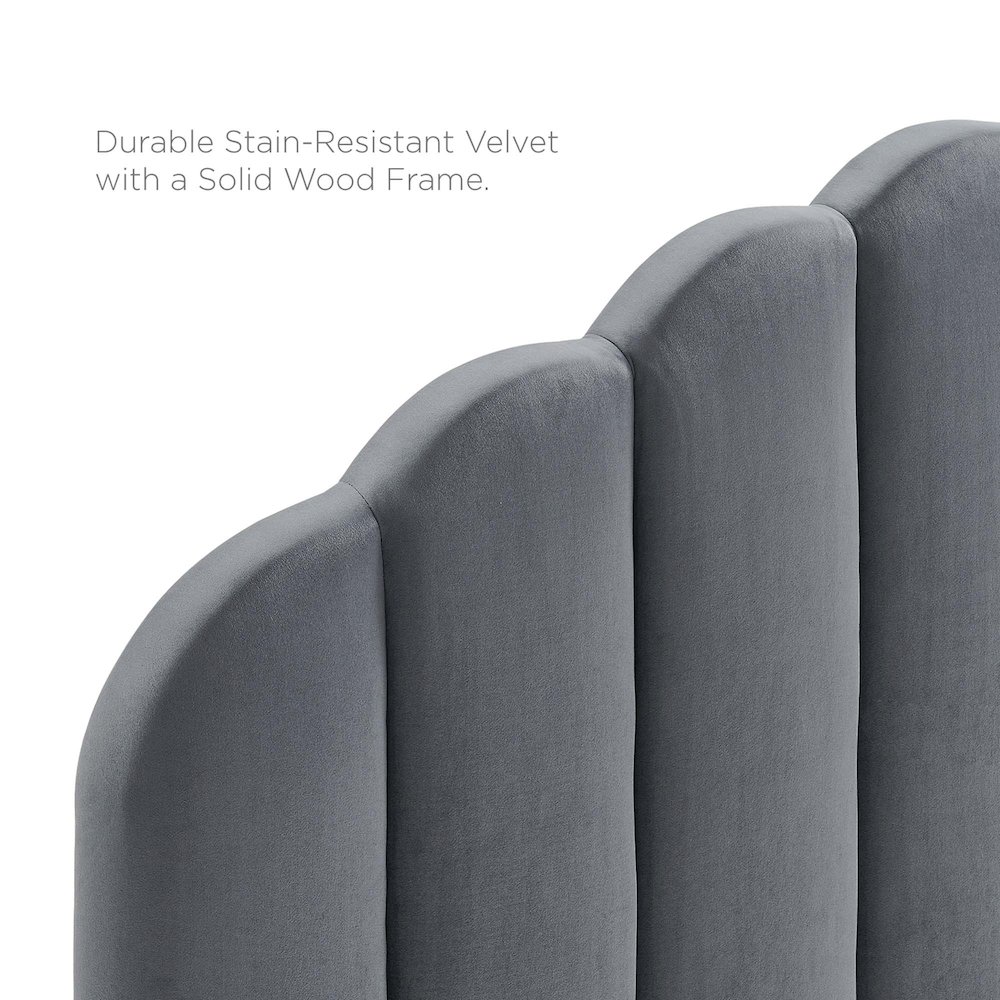Veronique Performance Velvet Twin Headboard. Picture 2
