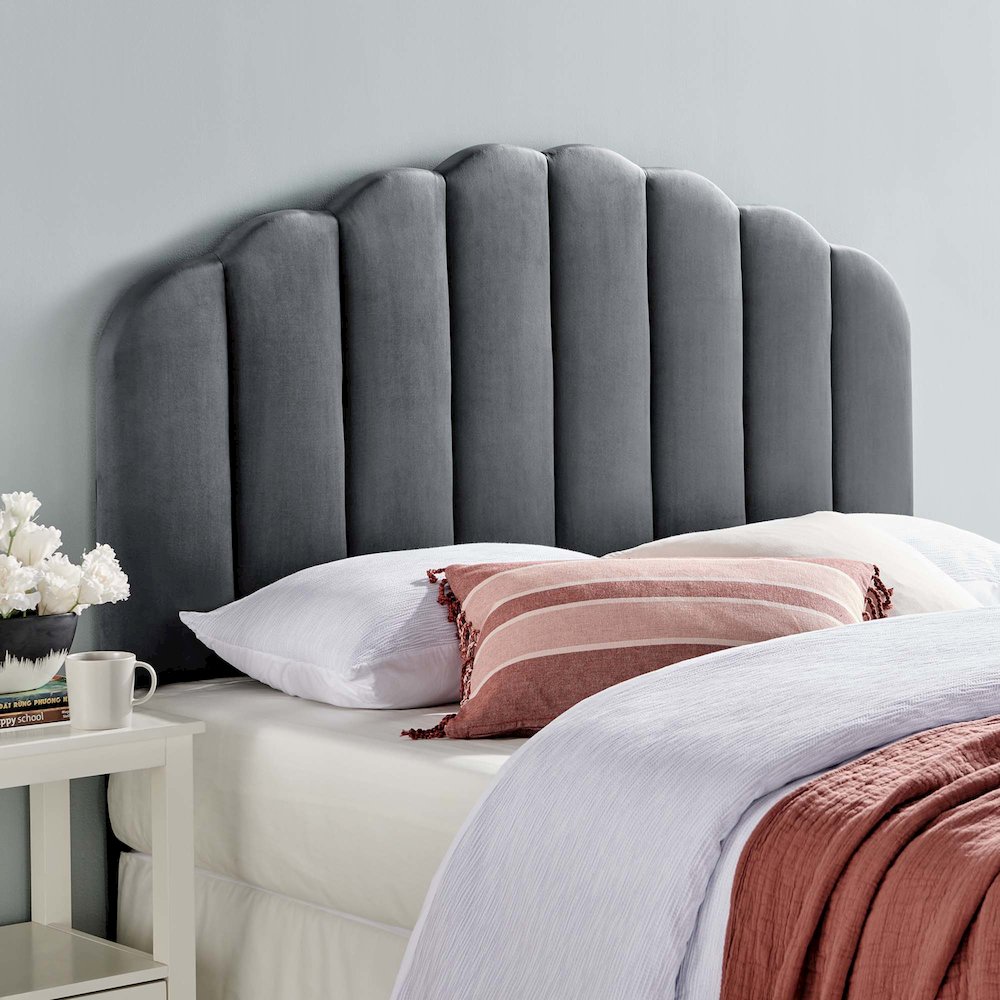 Veronique Performance Velvet Twin Headboard. Picture 5
