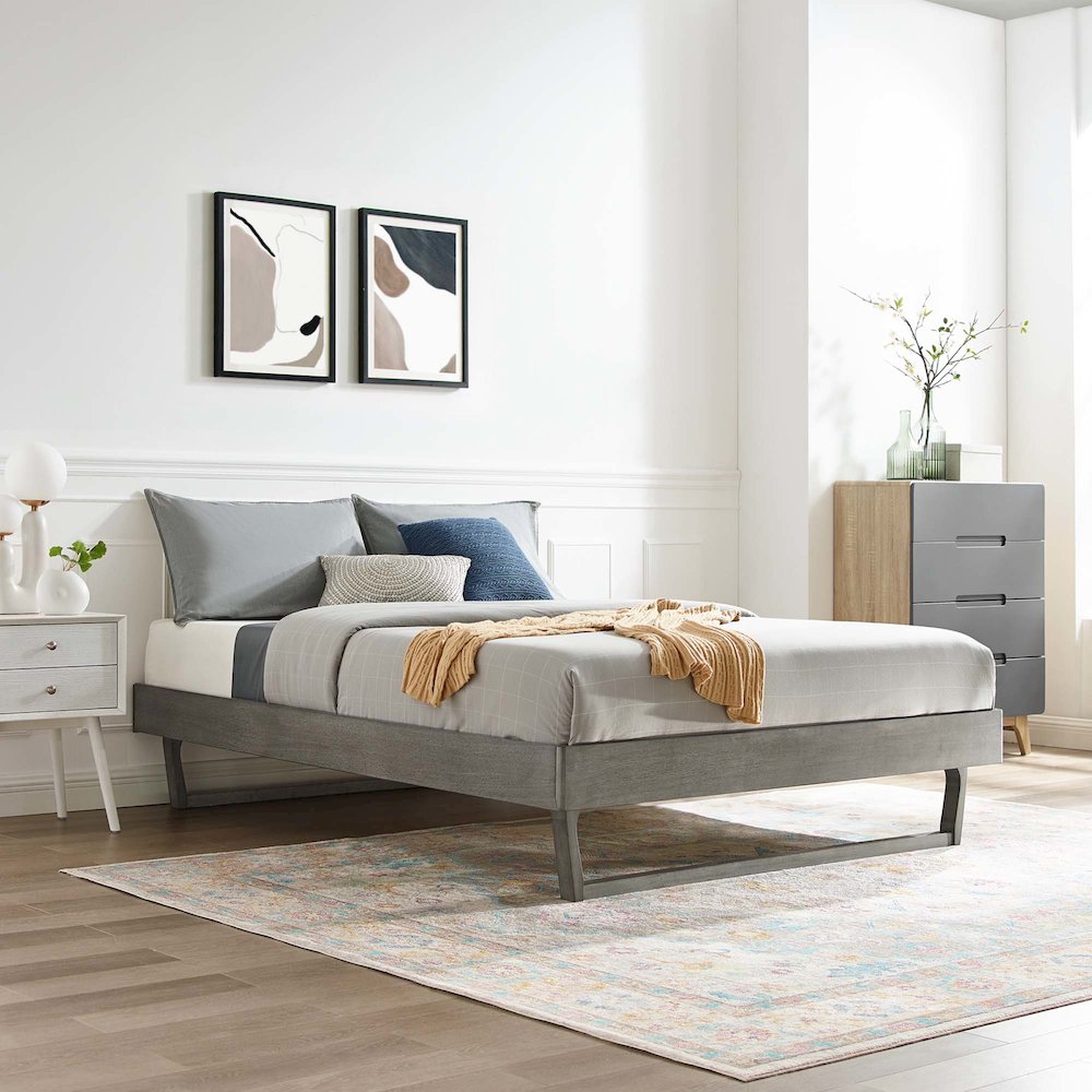 Billie Wood Full Platform Bed Frame. Picture 6