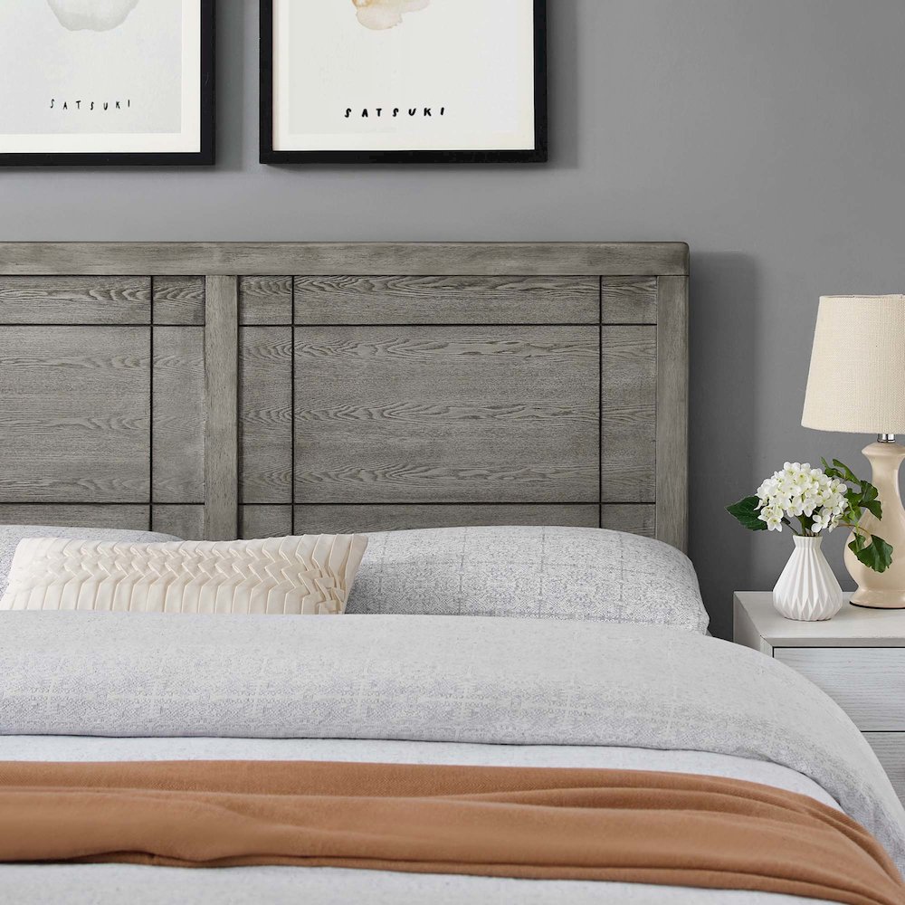 Archie Wood Full Headboard. Picture 7