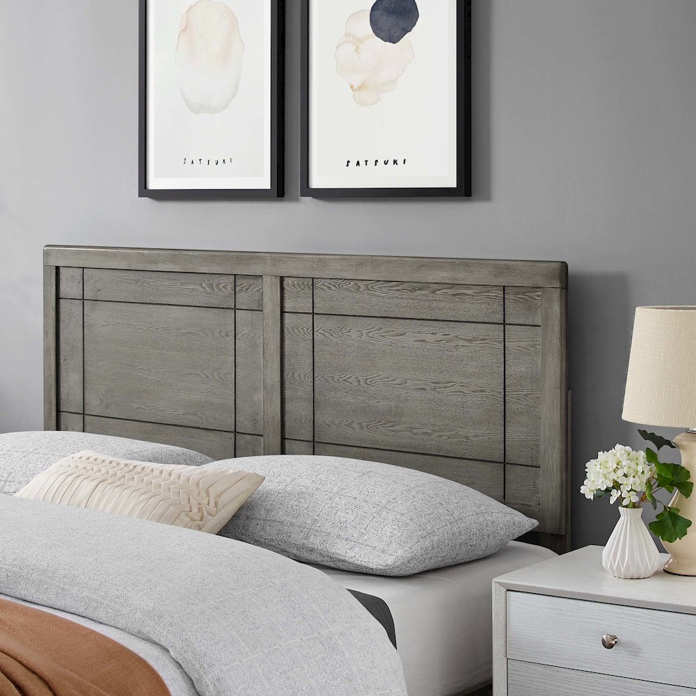 Archie Wood Full Headboard. Picture 6