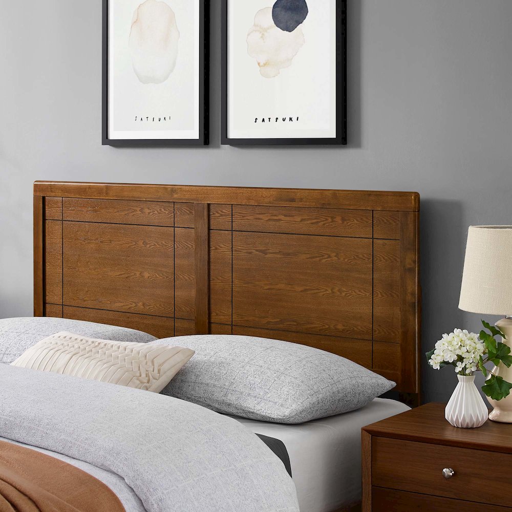 Archie Wood Full Headboard. Picture 6