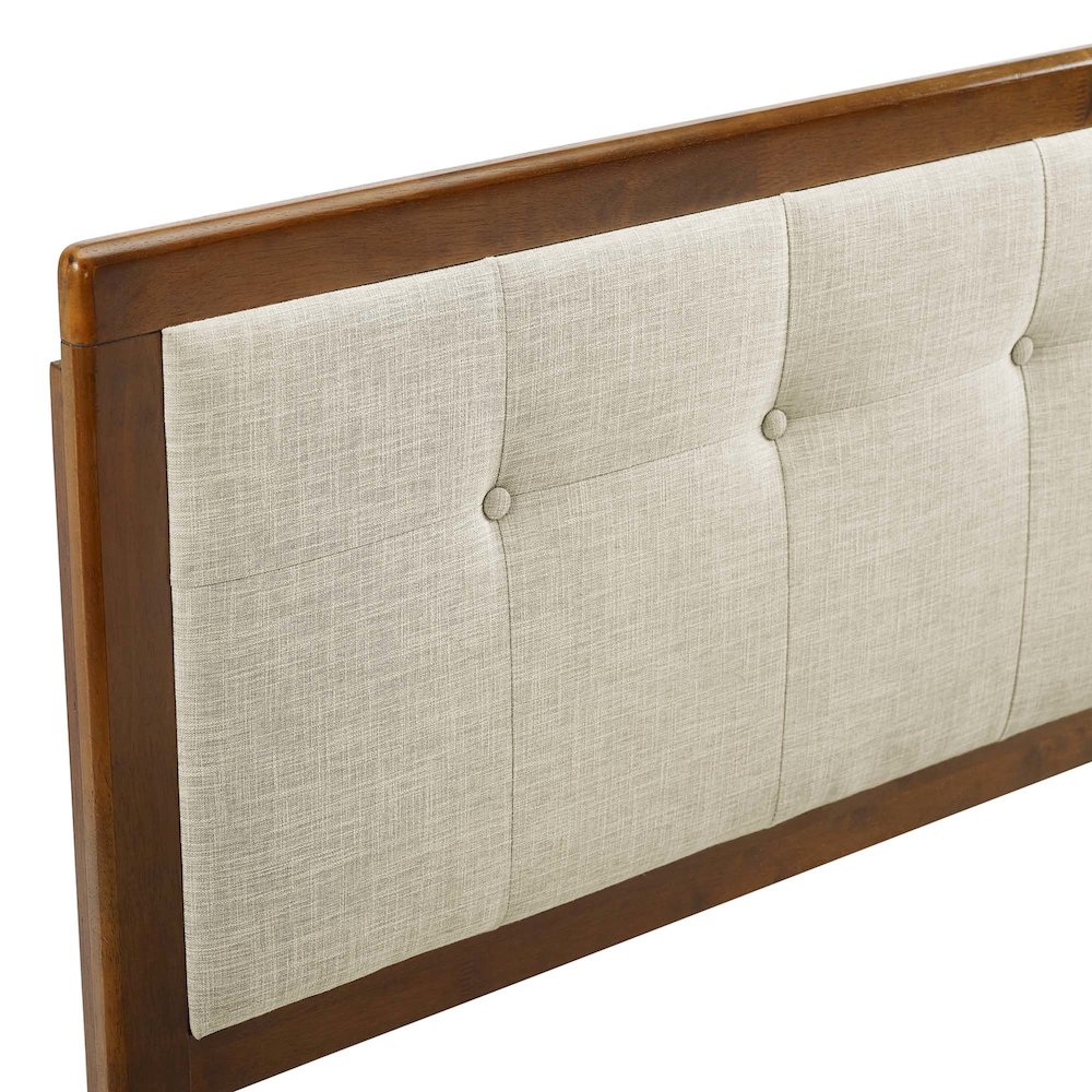 Draper Tufted Fabric and Wood Full Headboard. Picture 5