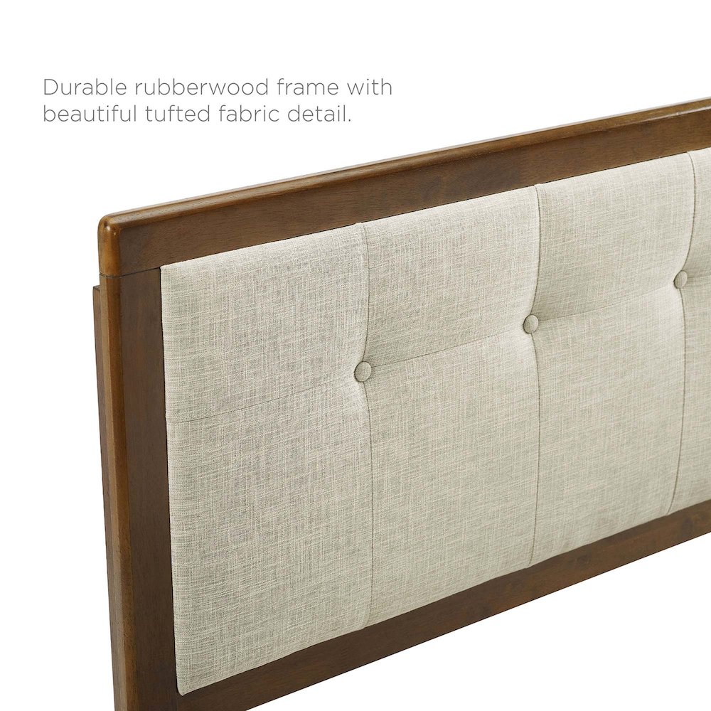 Draper Tufted Fabric and Wood Full Headboard. Picture 2