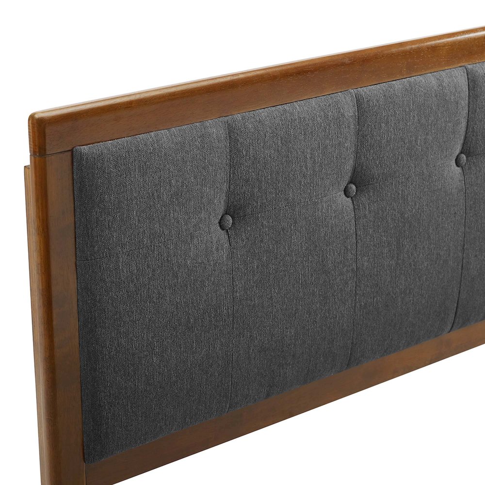 Draper Tufted Fabric and Wood Full Headboard. Picture 4