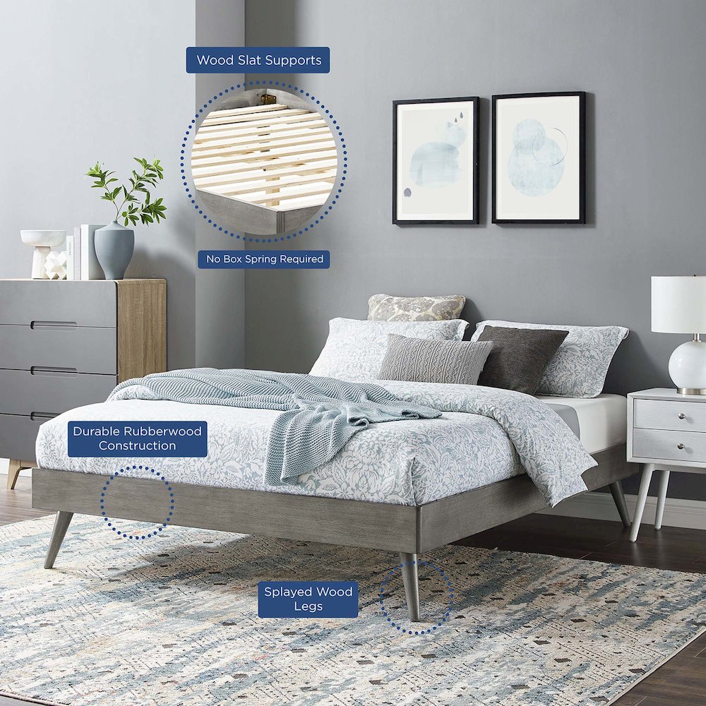 Margo Wood King Platform Bed Frame. Picture 7