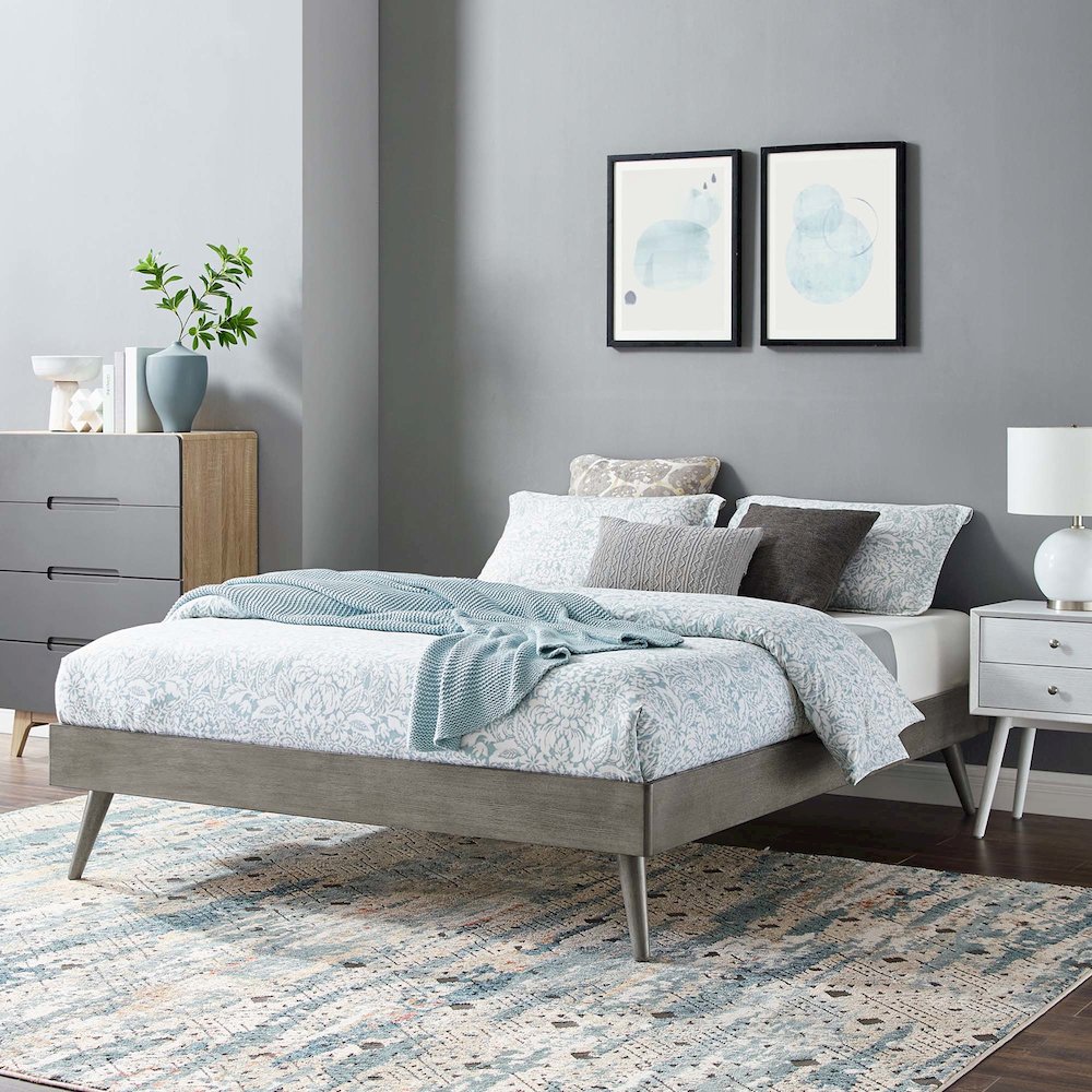 Margo Wood King Platform Bed Frame. Picture 6
