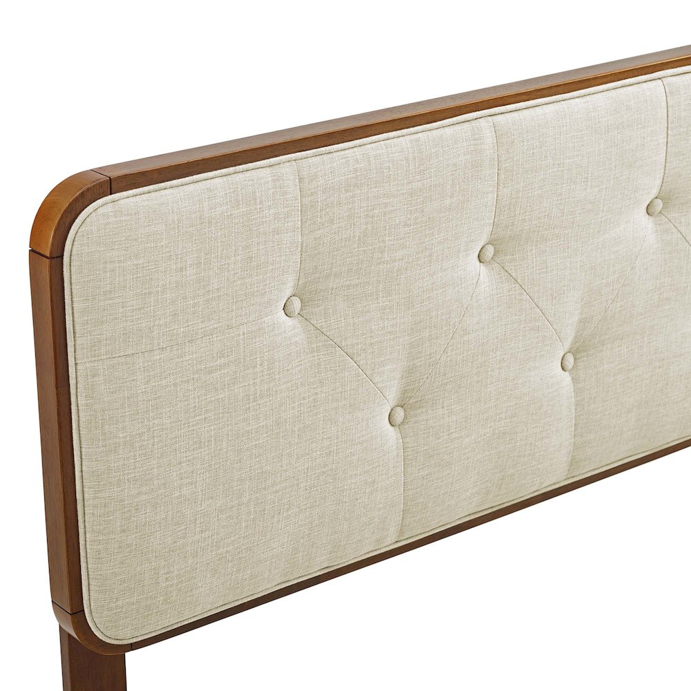 Collins Tufted Fabric and Wood Queen Headboard. Picture 5