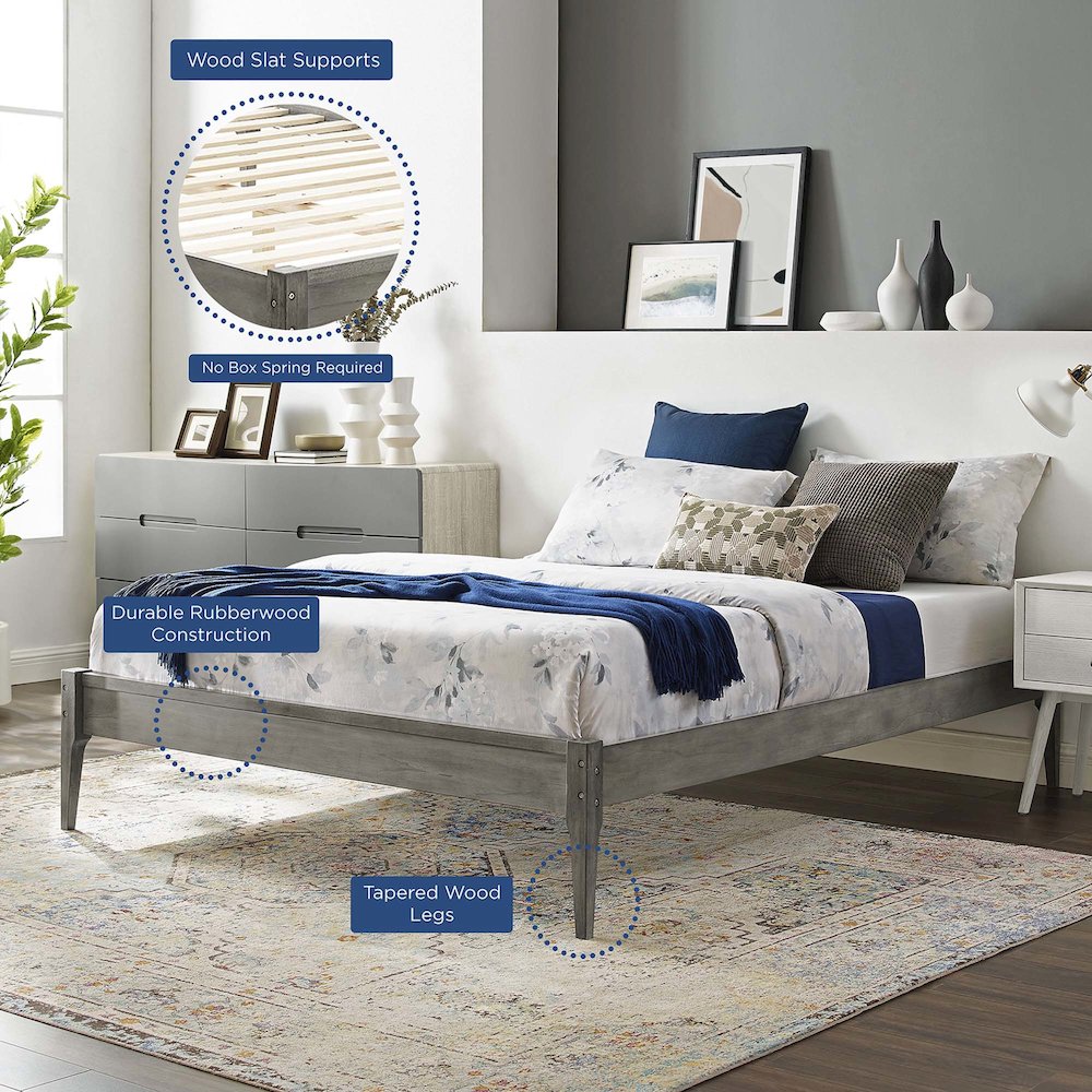 June Wood Twin Platform Bed Frame. Picture 7