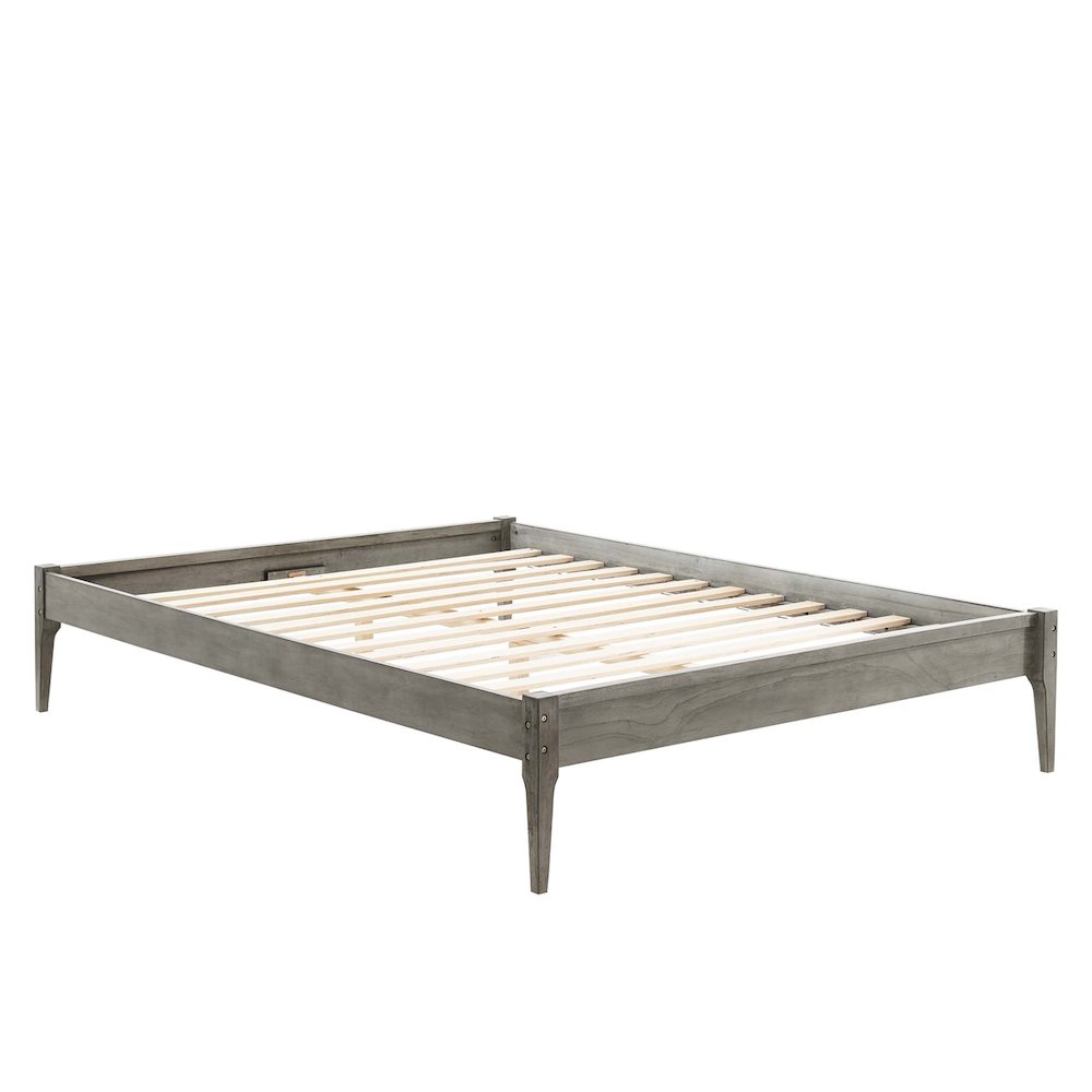 June Wood Queen Platform Bed Frame. Picture 2