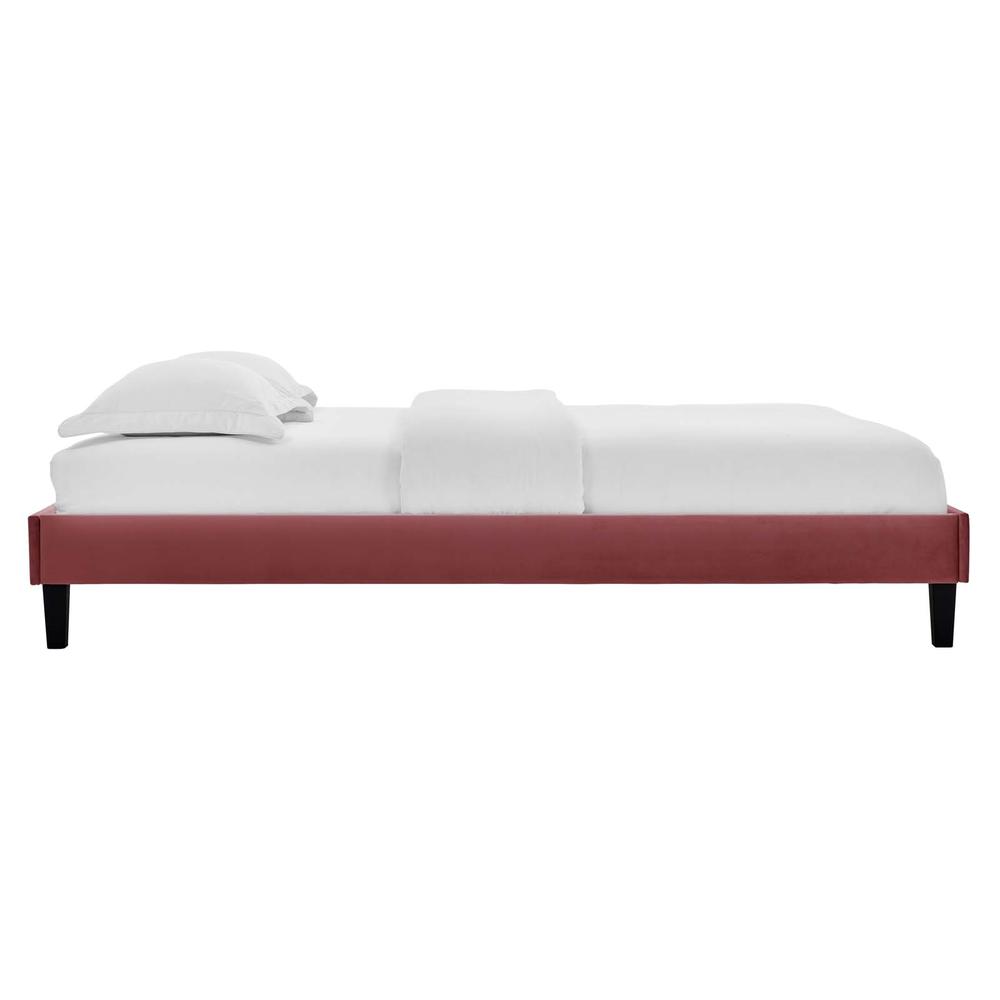 Reign Twin Performance Velvet Platform Bed Frame. Picture 2