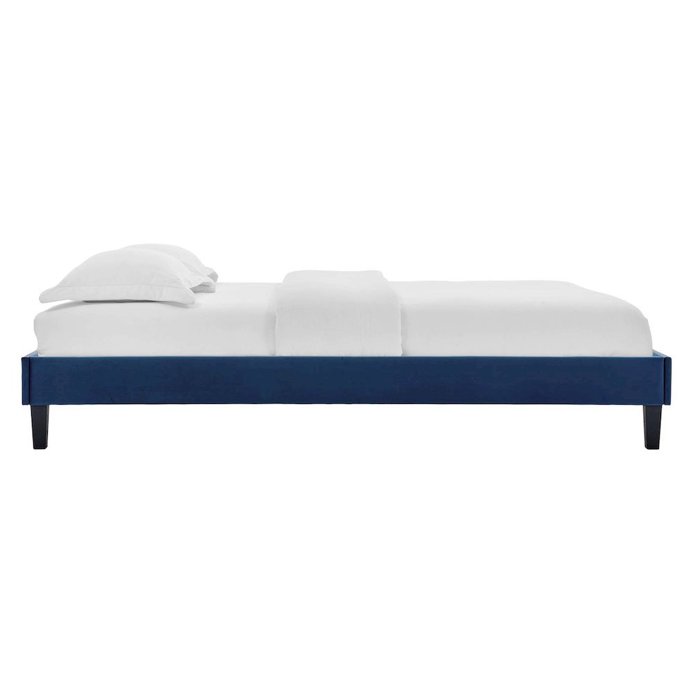 Reign Performance Velvet Queen Platform Bed Frame. Picture 2