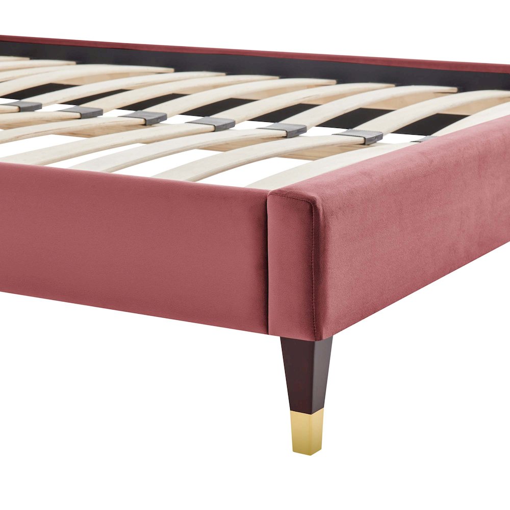 Harlow Performance Velvet Queen Platform Bed Frame. Picture 5
