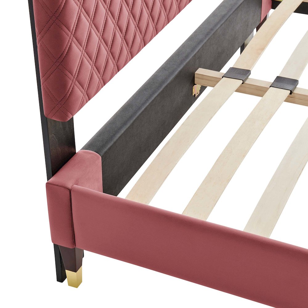 Harlow Performance Velvet Queen Platform Bed Frame. Picture 6