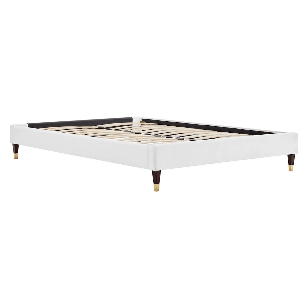 Harlow Performance Velvet Queen Platform Bed Frame. Picture 2