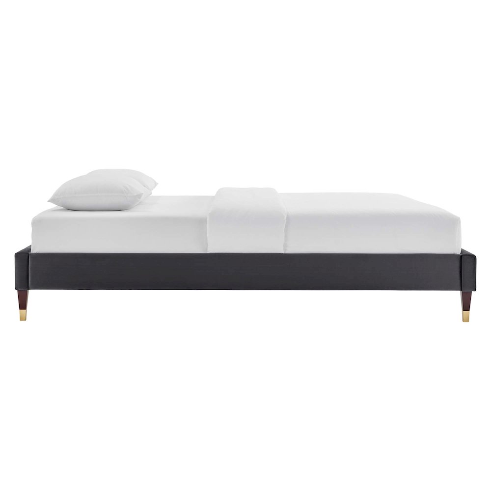 Harlow Performance Velvet King Platform Bed Frame. Picture 3