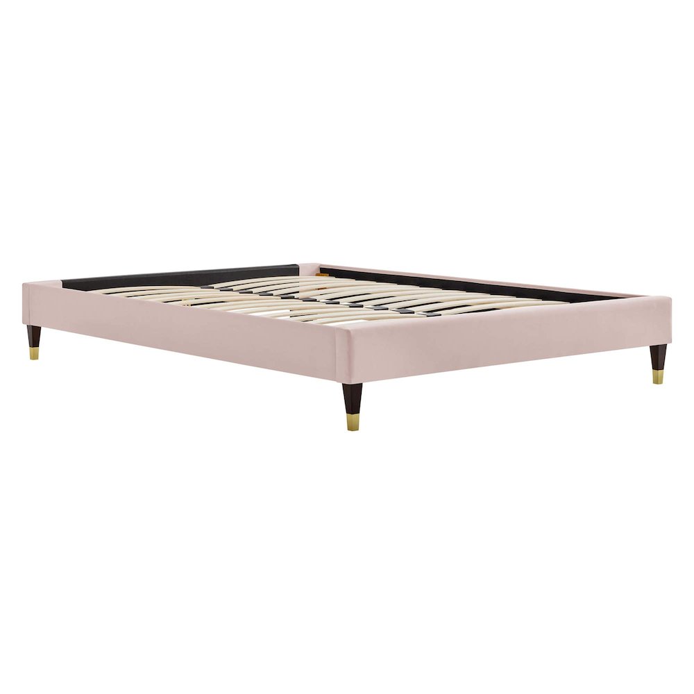 Harlow Performance Velvet King Platform Bed Frame. Picture 2