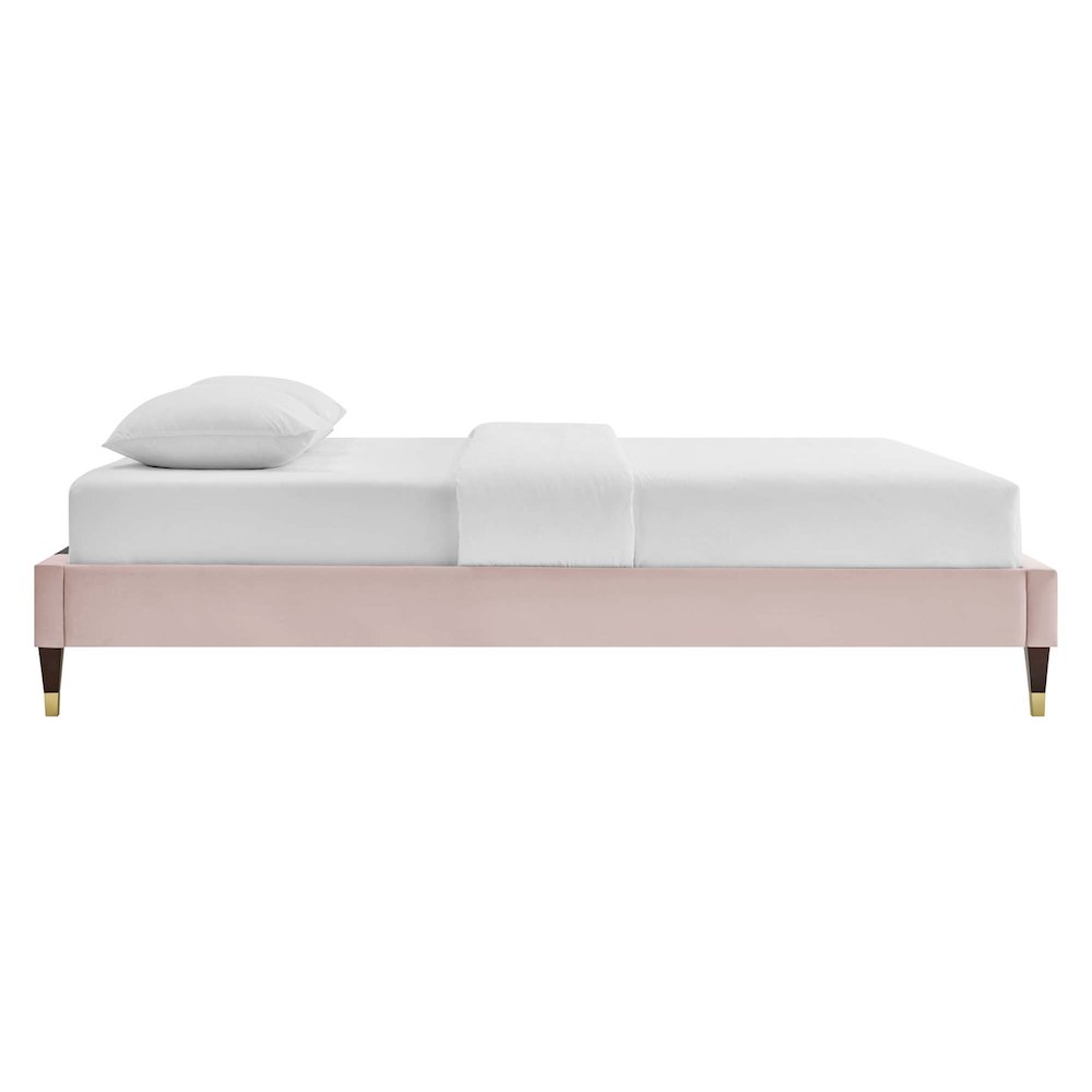 Harlow Performance Velvet King Platform Bed Frame. Picture 3