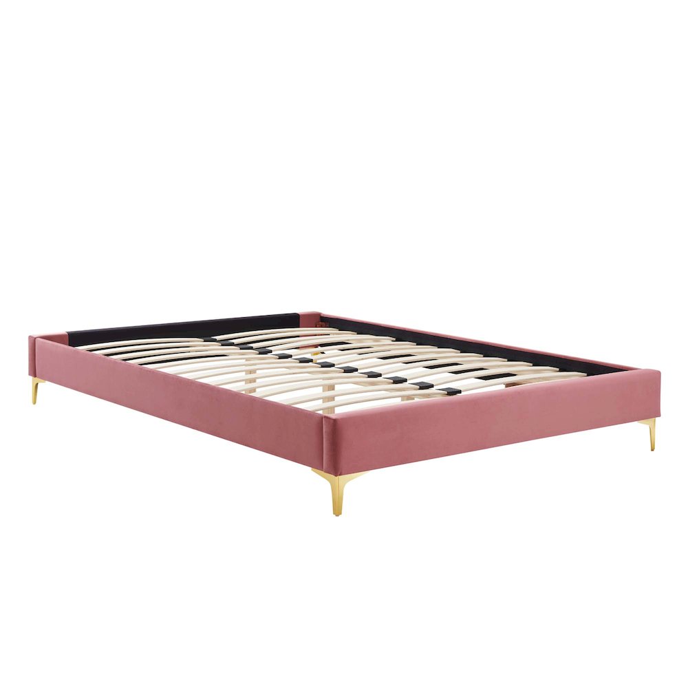 Sutton Performance Velvet Twin Bed Frame. Picture 2