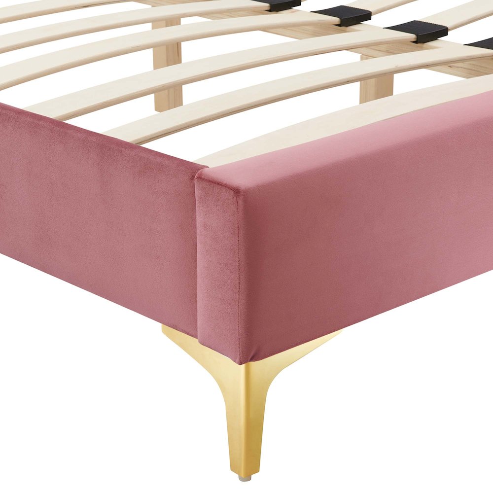 Sutton Performance Velvet Twin Bed Frame. Picture 5