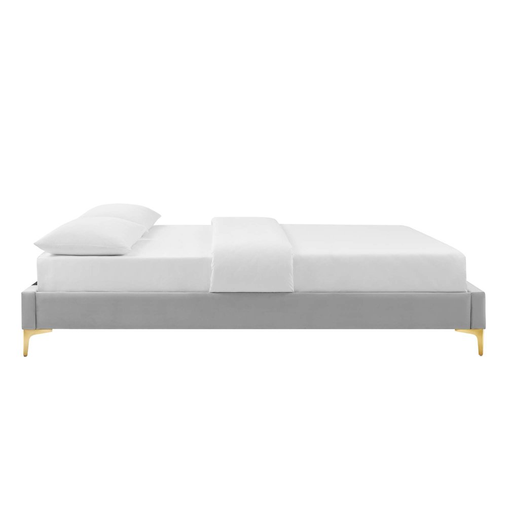 Sutton Performance Velvet Twin Bed Frame. Picture 3