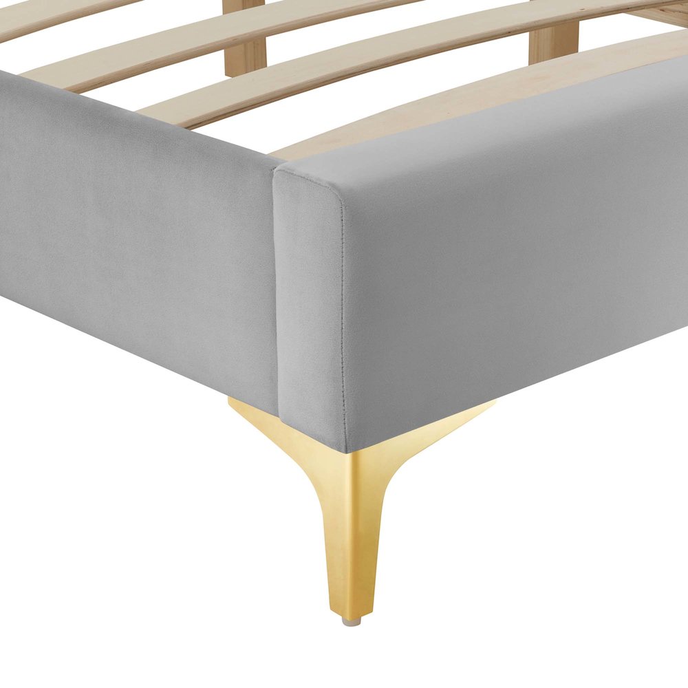 Sutton Performance Velvet Twin Bed Frame. Picture 5