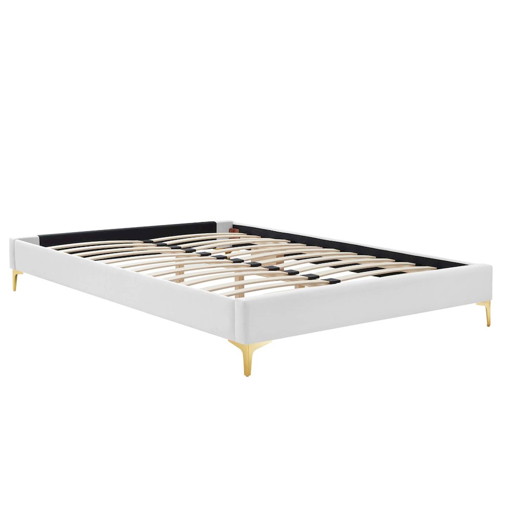 Sutton Performance Velvet Twin Bed Frame. Picture 2