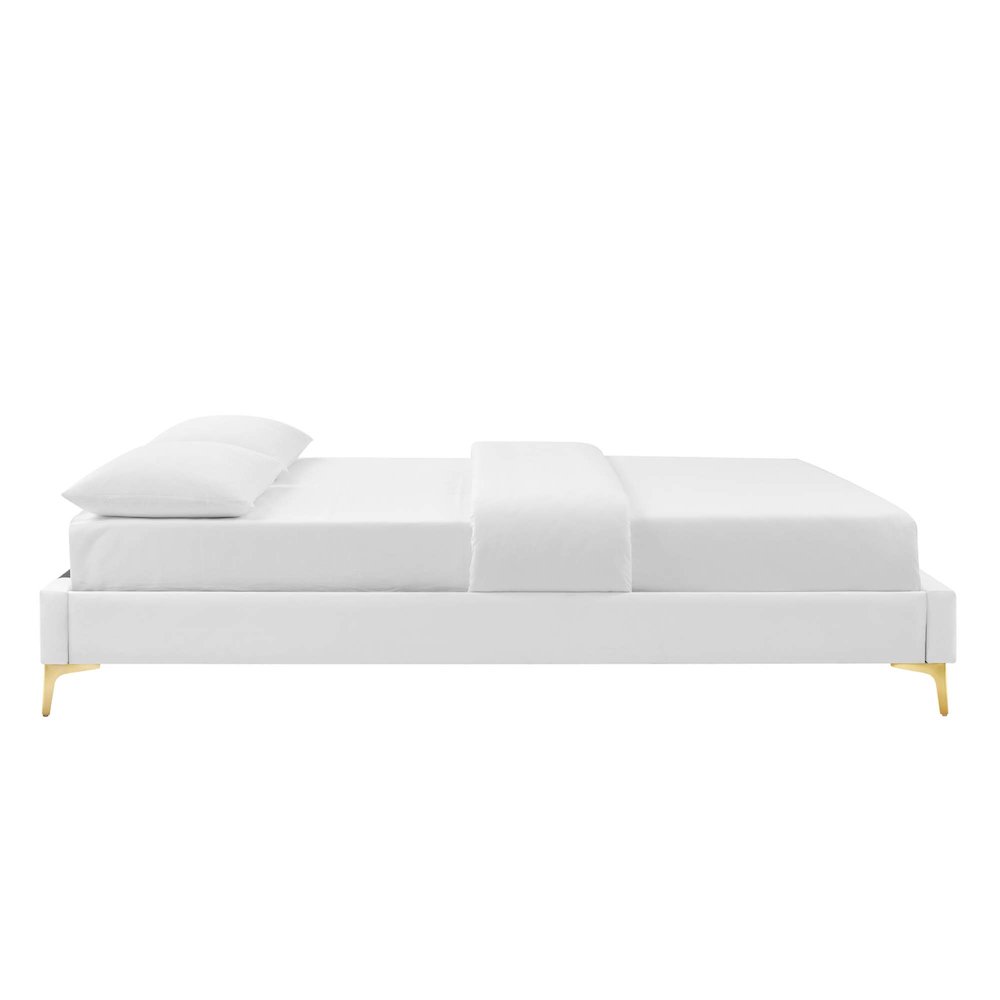Sutton Performance Velvet Twin Bed Frame. Picture 3