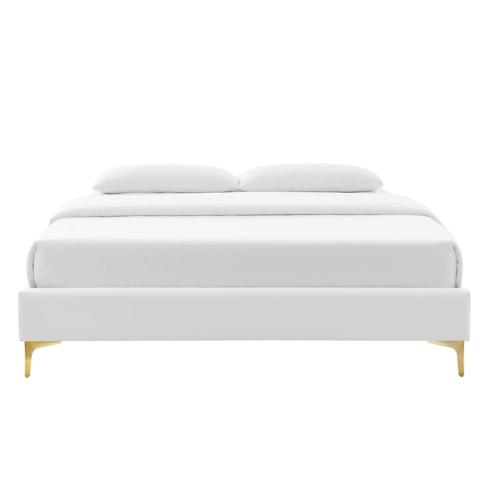 Sutton Performance Velvet Twin Bed Frame. Picture 4