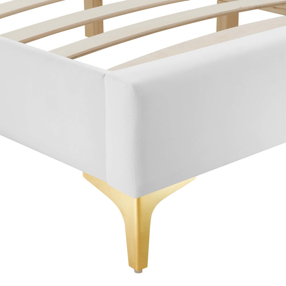 Sutton Performance Velvet Twin Bed Frame. Picture 5