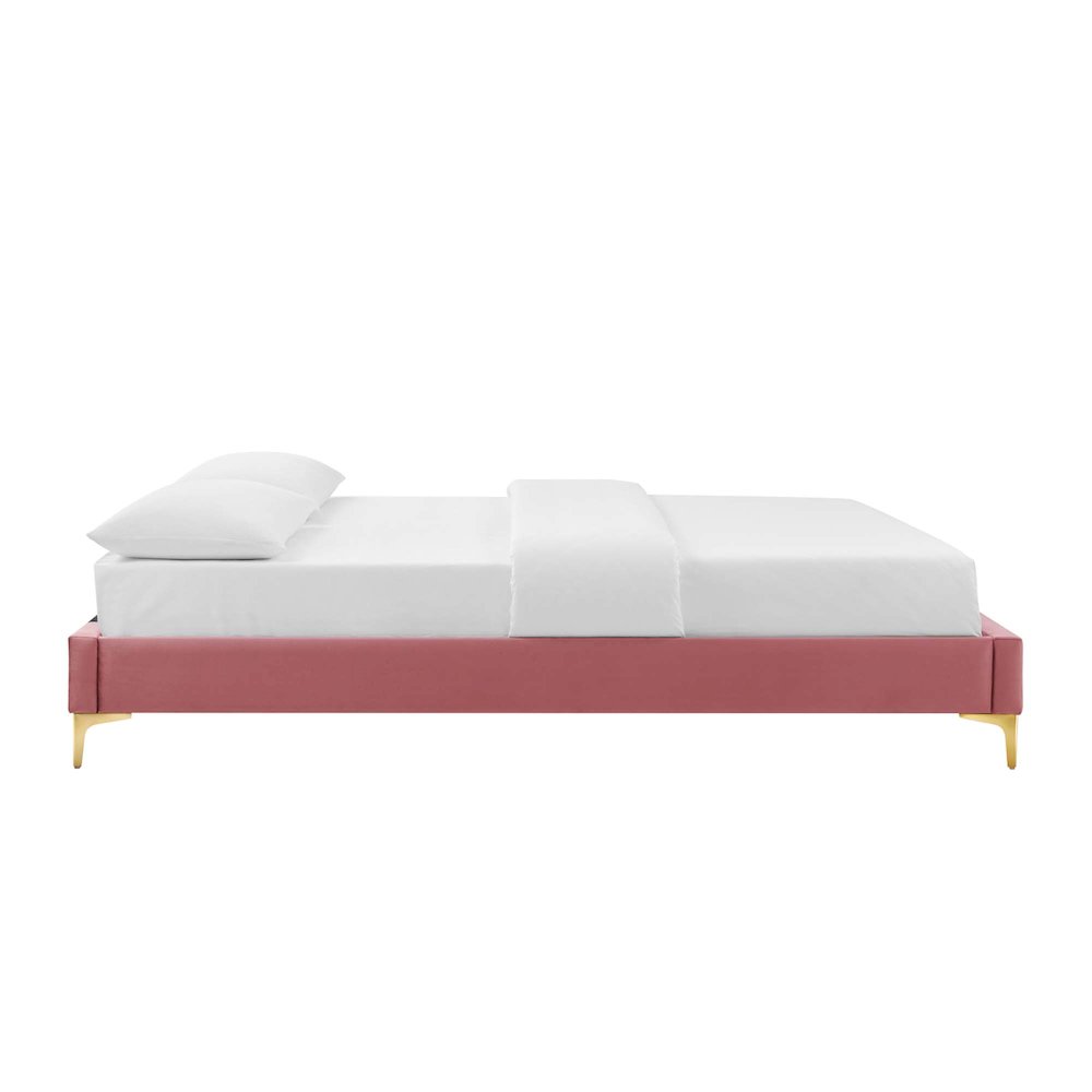 Sutton Performance Velvet Full Bed Frame. Picture 3