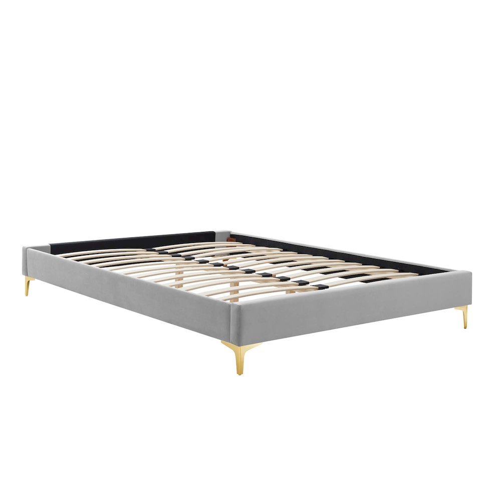 Sutton Performance Velvet Full Bed Frame. Picture 2