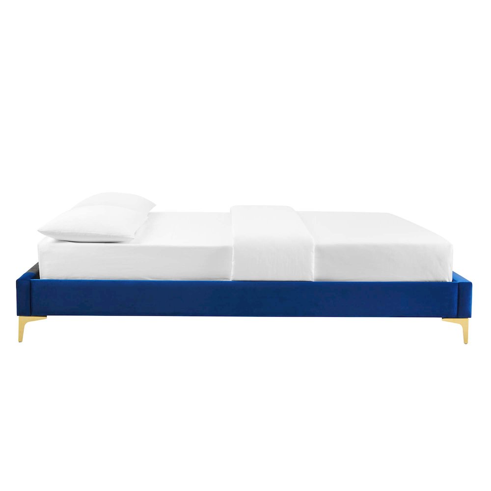 Sutton Performance Velvet Full Bed Frame. Picture 3