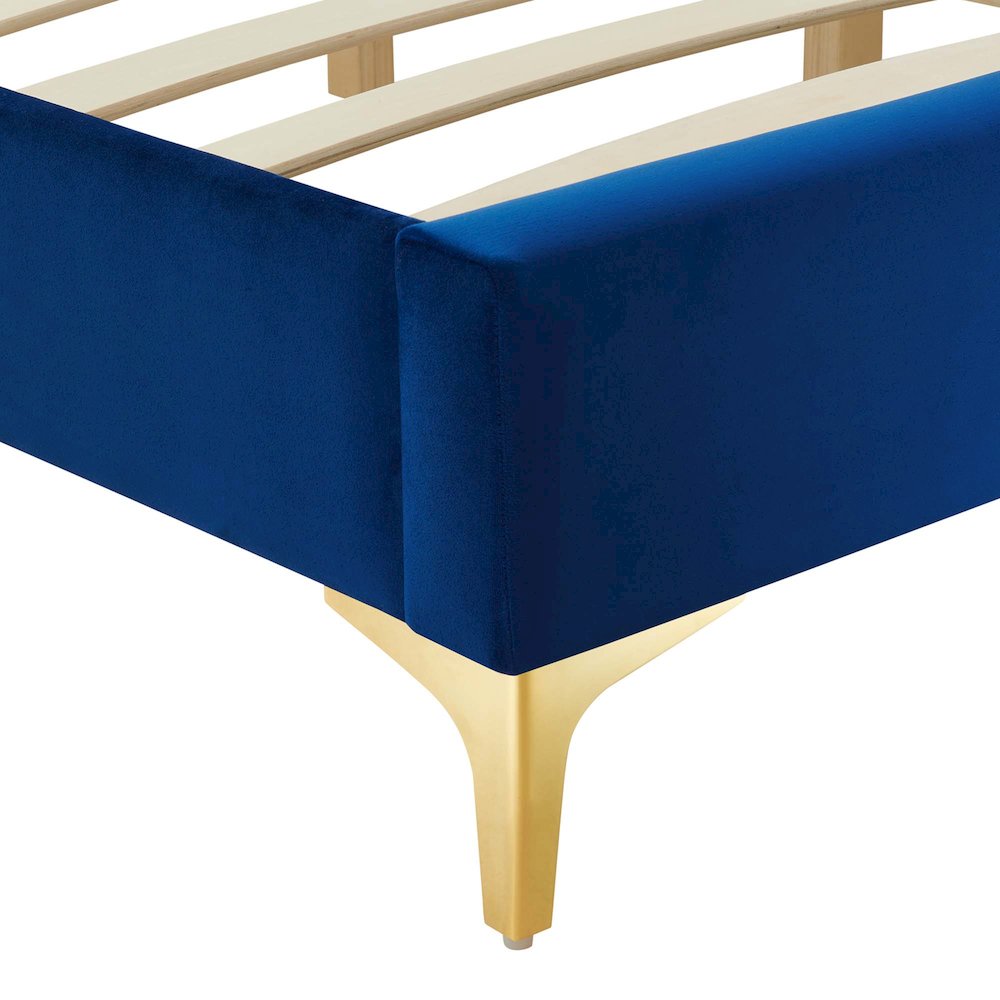 Sutton Performance Velvet Full Bed Frame. Picture 5