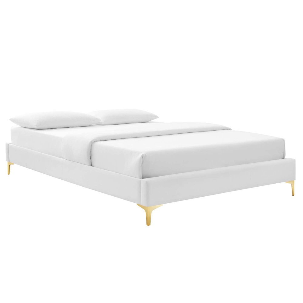 Sutton Performance Velvet King Bed Frame. Picture 1