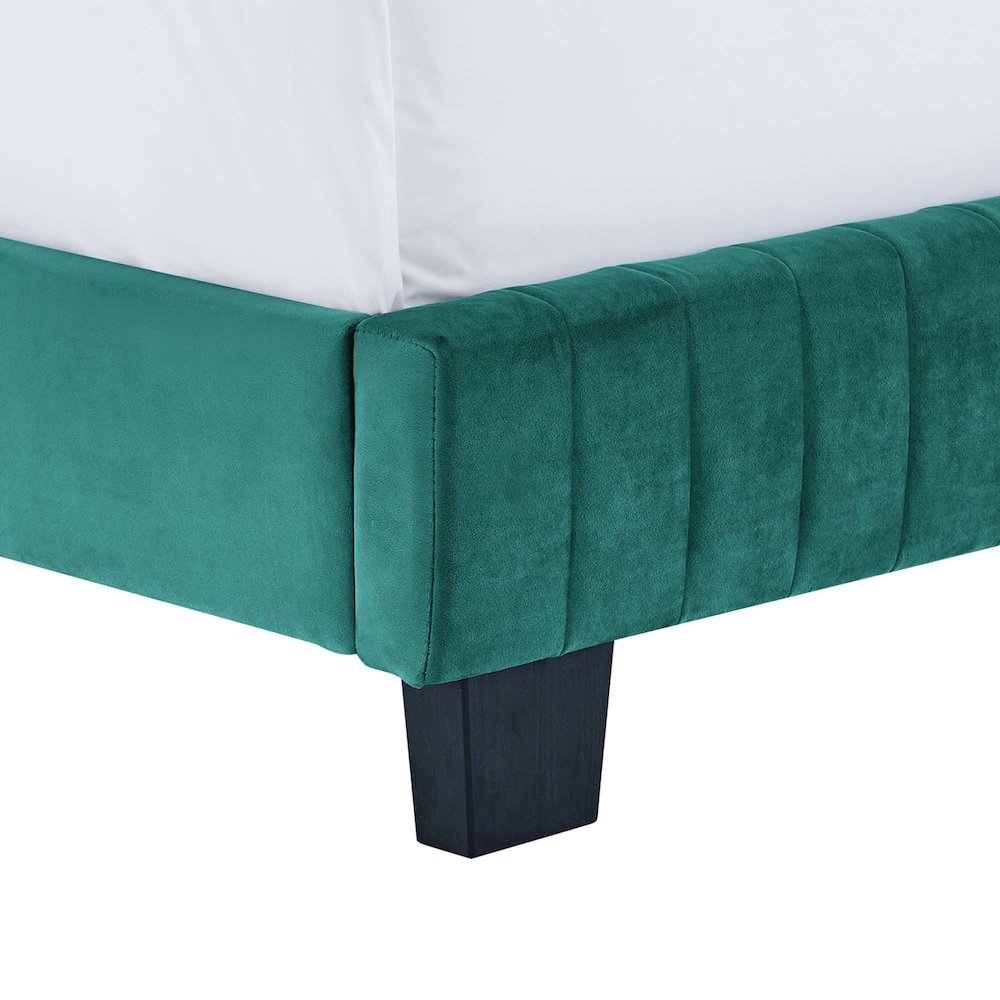Celine Channel Tufted Performance Velvet King Bed. Picture 5