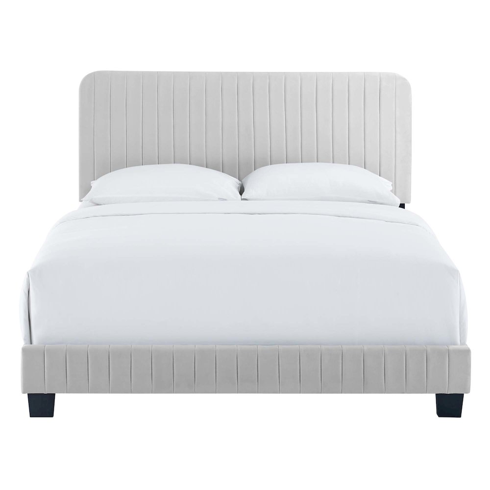Celine Channel Tufted Performance Velvet Full Bed. Picture 5