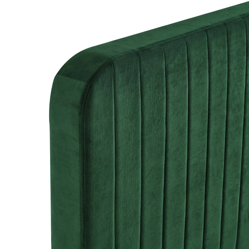 Celine Channel Tufted Performance Velvet King Platform Bed. Picture 3