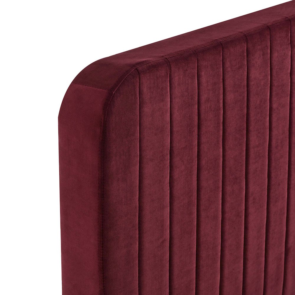 Celine Channel Tufted Performance Velvet King Platform Bed. Picture 3