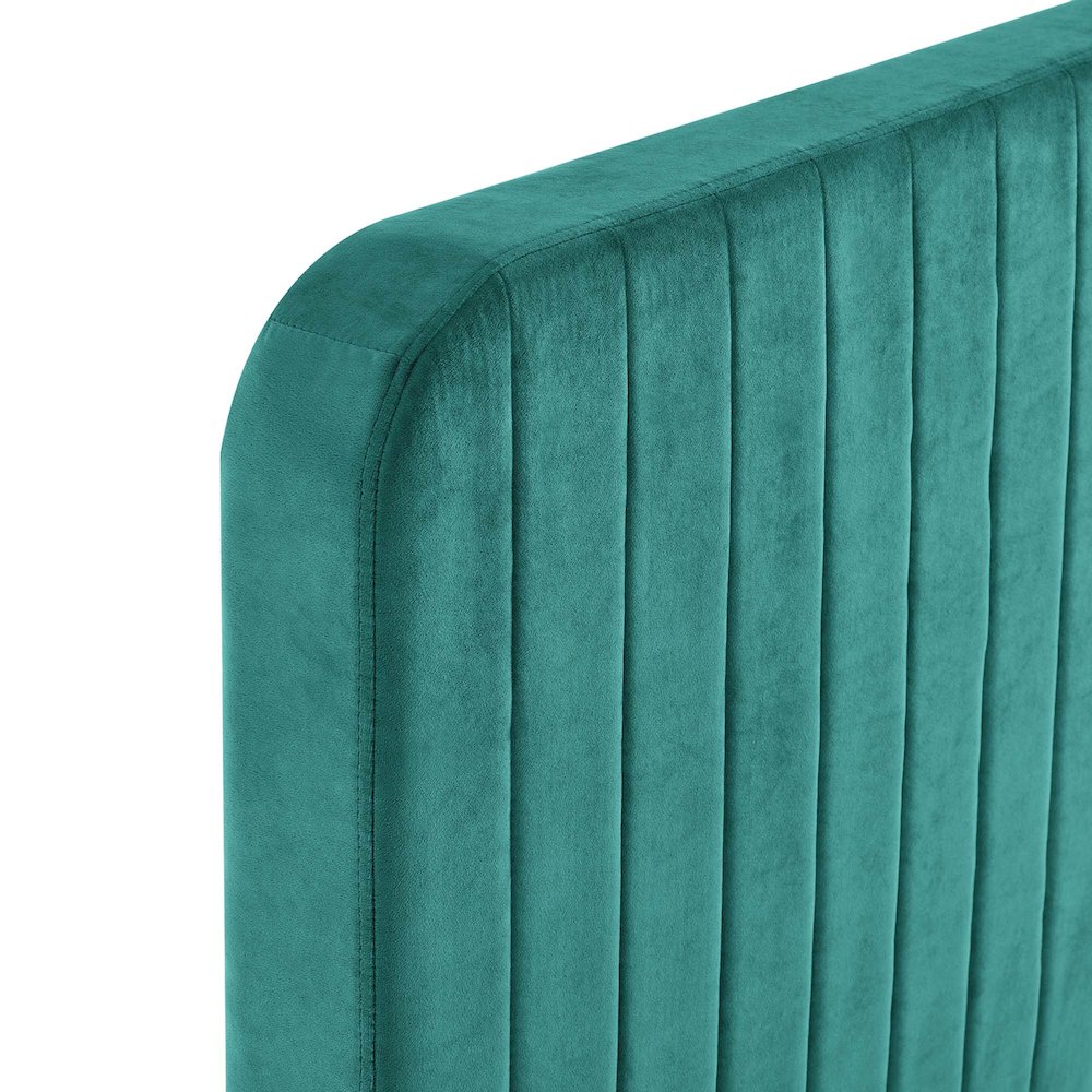 Celine Channel Tufted Performance Velvet Full Platform Bed. Picture 5