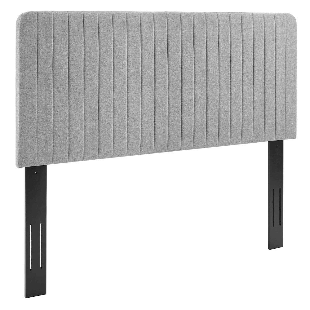 Milenna Channel Tufted Upholstered Fabric Full/Queen Headboard. Picture 1