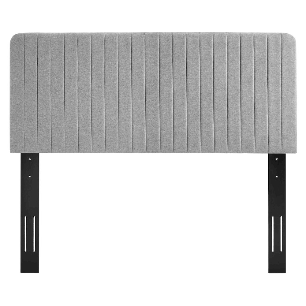 Milenna Channel Tufted Upholstered Fabric Full/Queen Headboard. Picture 5