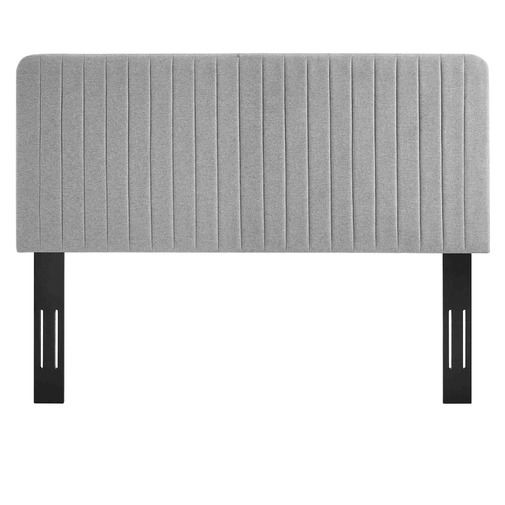 Milenna Channel Tufted Upholstered Fabric Full/Queen Headboard. Picture 6