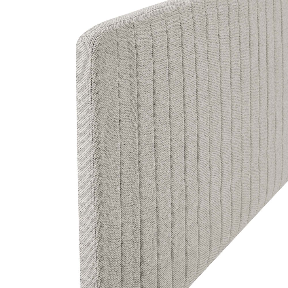 Milenna Channel Tufted Upholstered Fabric King/California King Headboard. Picture 4