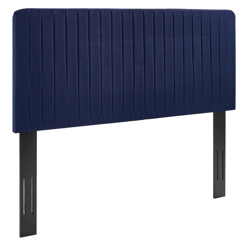 Milenna Channel Tufted Upholstered Fabric King/California King Headboard. Picture 1