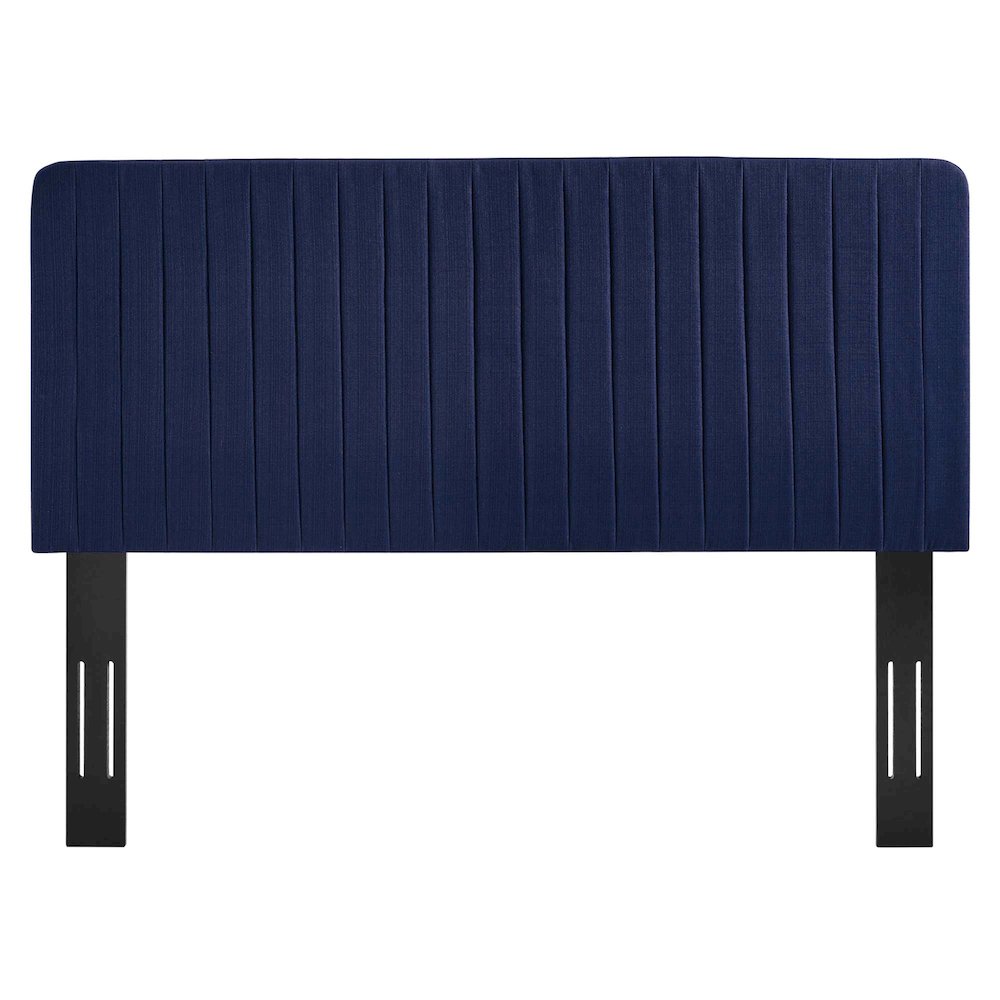 Milenna Channel Tufted Upholstered Fabric King/California King Headboard. Picture 6