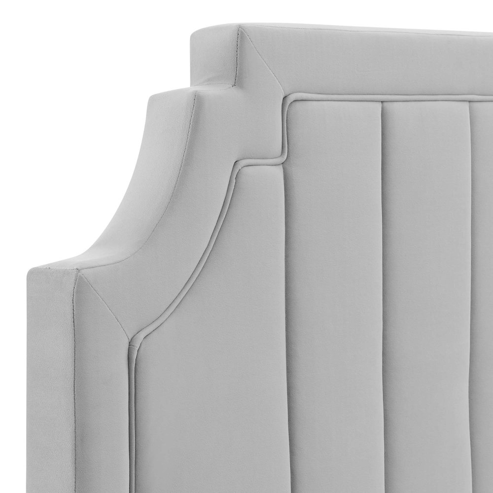 Alyona Channel Tufted Performance Velvet Full/Queen Headboard. Picture 7