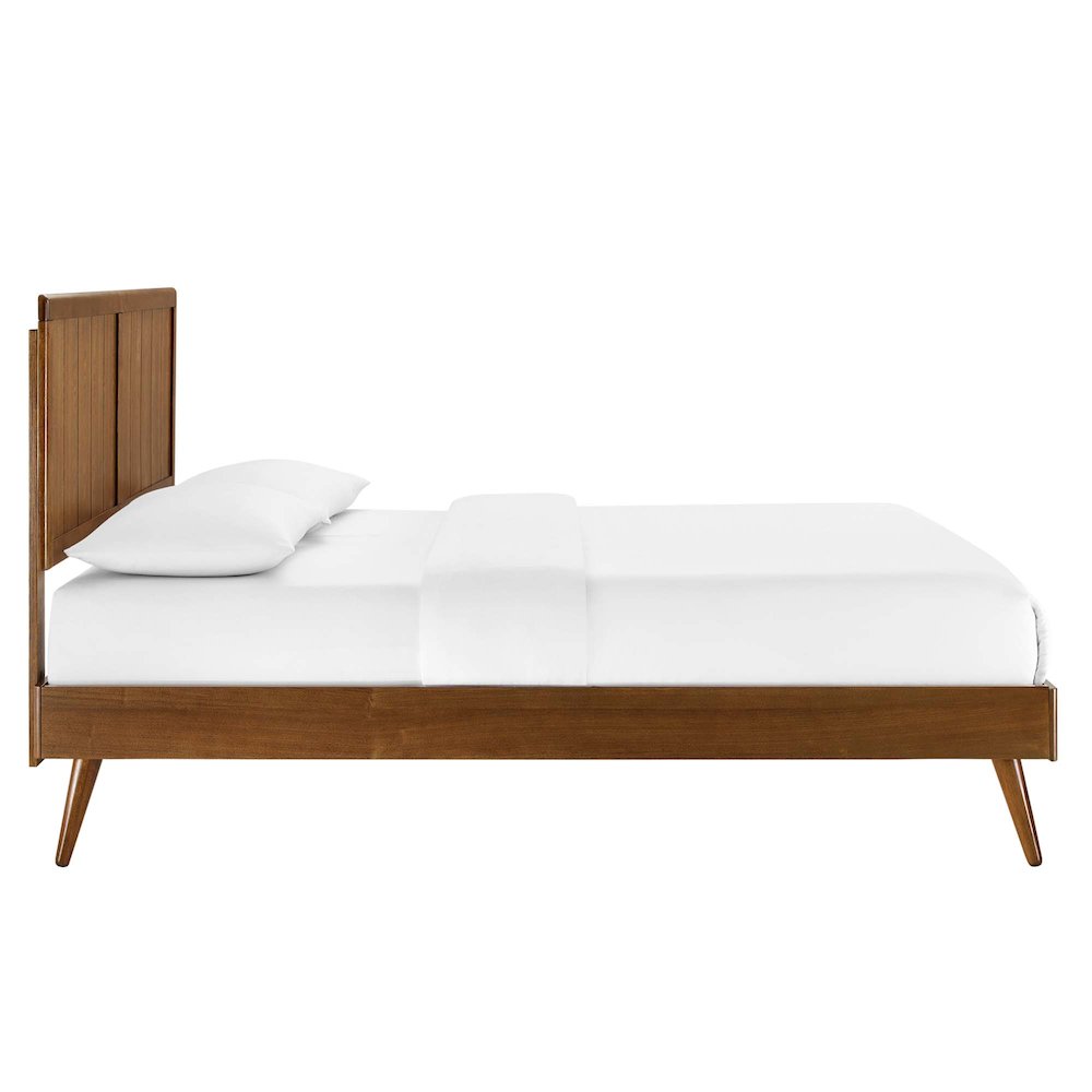 Alana Wood Queen Platform Bed With Splayed Legs. Picture 5